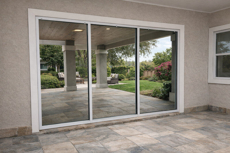 Sliding glass patio doors